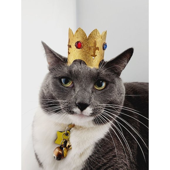 Vintage Unique Hand Made Crown Ornament, Scarf Holder, Cat Crown, Napkin Ring et - Picture 7 of 9